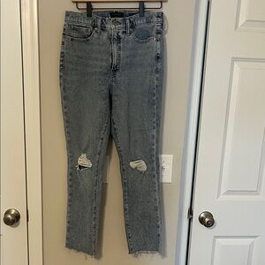 Banana Republic Gray Distressed Cropped Jeans